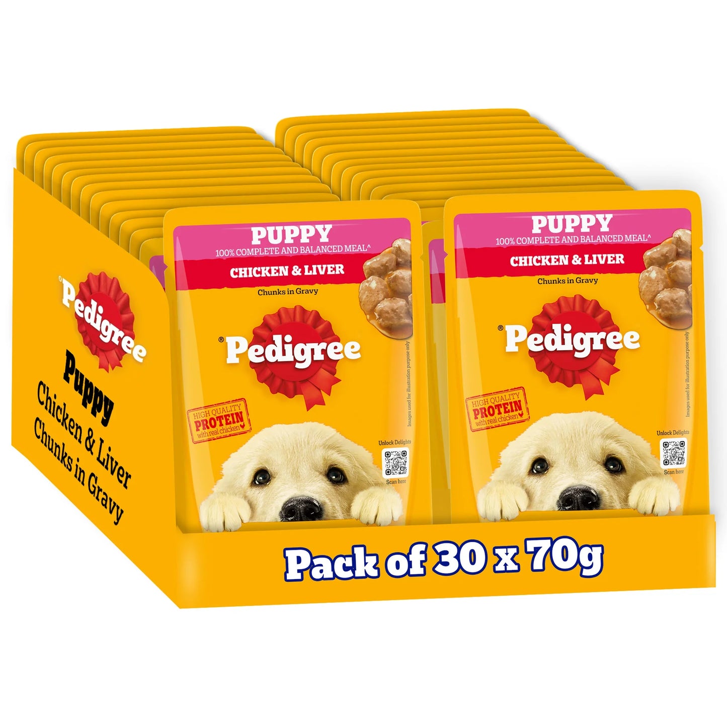 Pedigree Chicken and Liver Chunks in Gravy Puppy Dog Wet Food (70g)