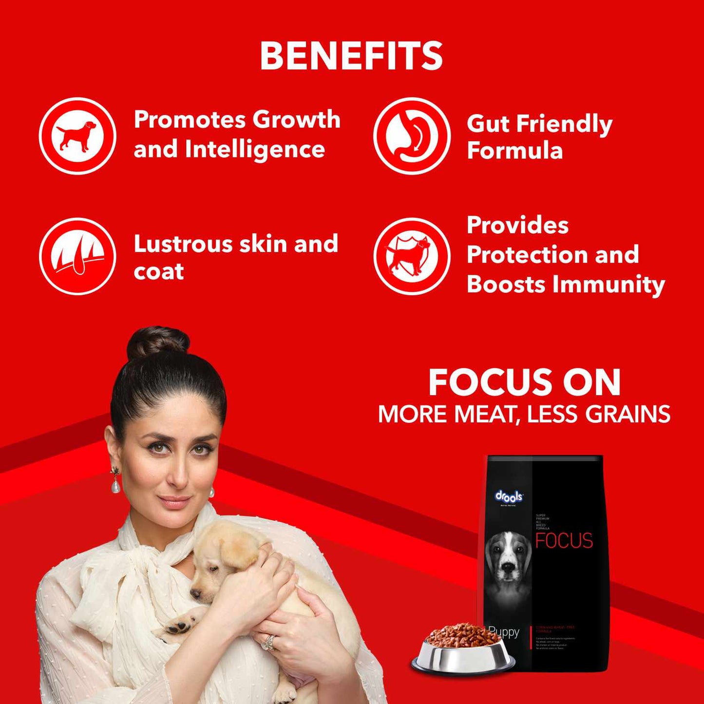 Drools Focus Puppy Dog Food – Super Premium, Corn & Wheat Free