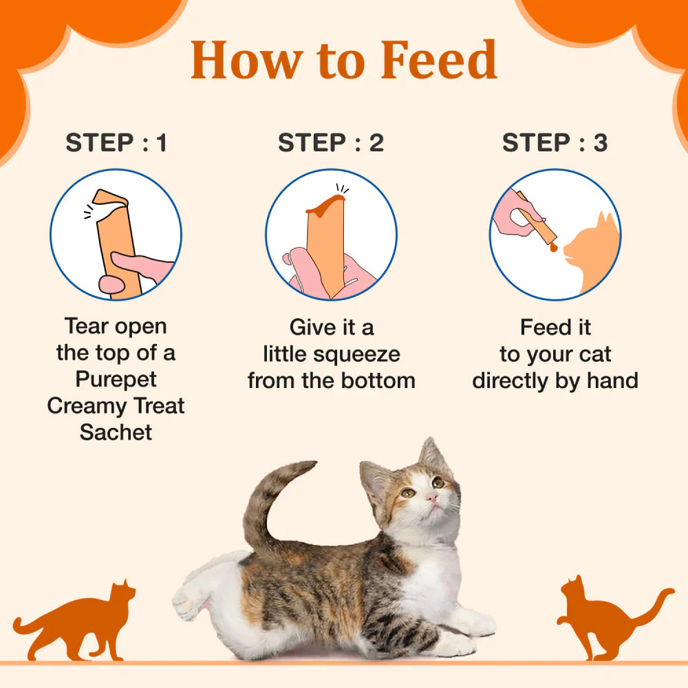 Purepet Real Chicken Creamy Treats For Cats