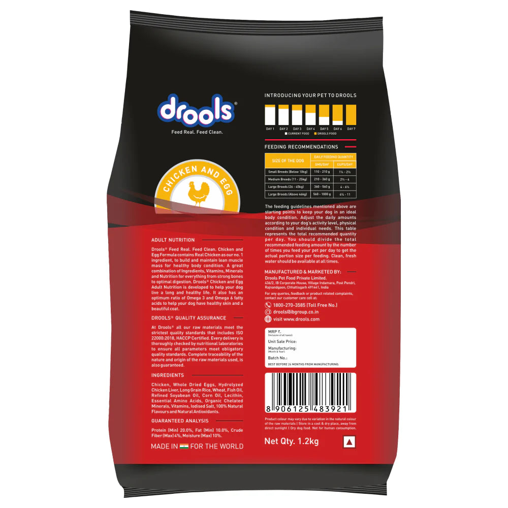 Drools Chicken And Egg Adult Dog Dry Food (Agra)