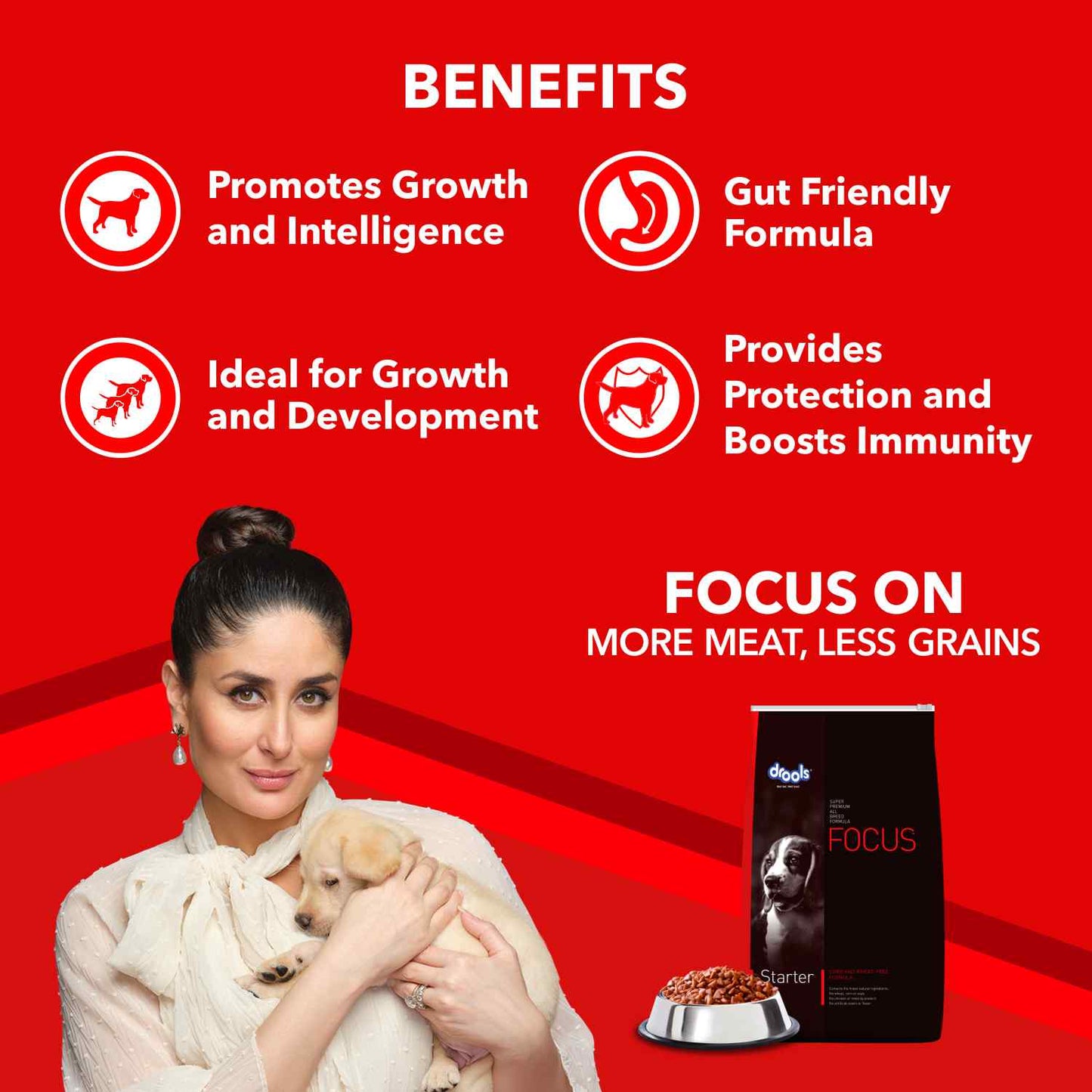 Drools Focus Starter Dog Food – Super Premium, Corn & Wheat Free (Agra)