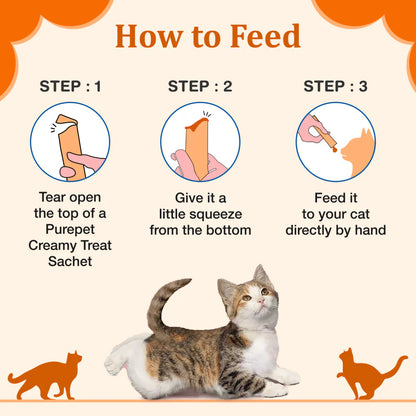 Purepet Real Chicken Creamy Treats For Cats