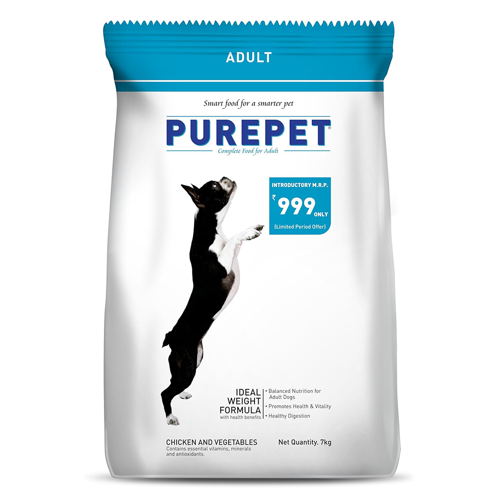 Purepet Chicken & Vegetable Adult Dog Dry Food (Agra)