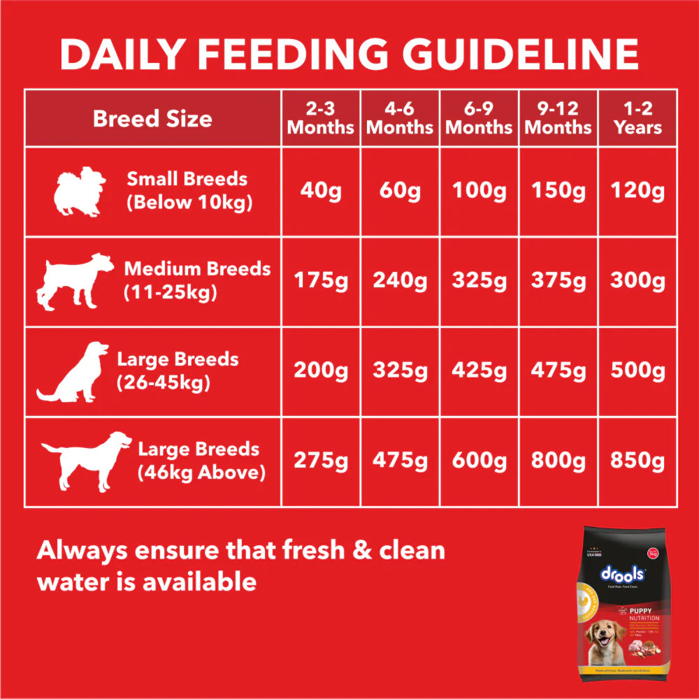 Drools Chicken And Egg Puppy Dog Dry Food 10Kg