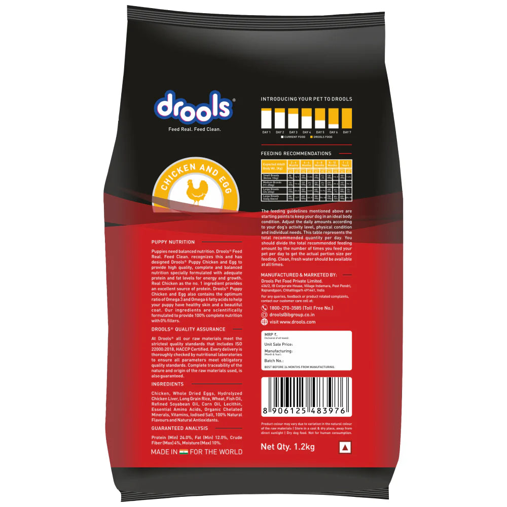 Drools Chicken And Egg Puppy Dog Dry Food (Agra)