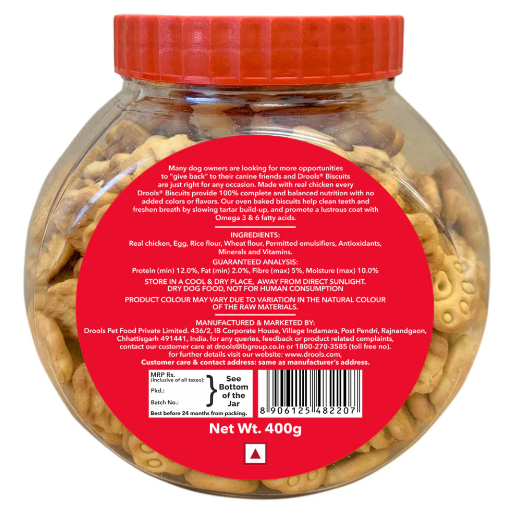 Drools Chicken and Egg Biscuit Dog Treats (Agra)