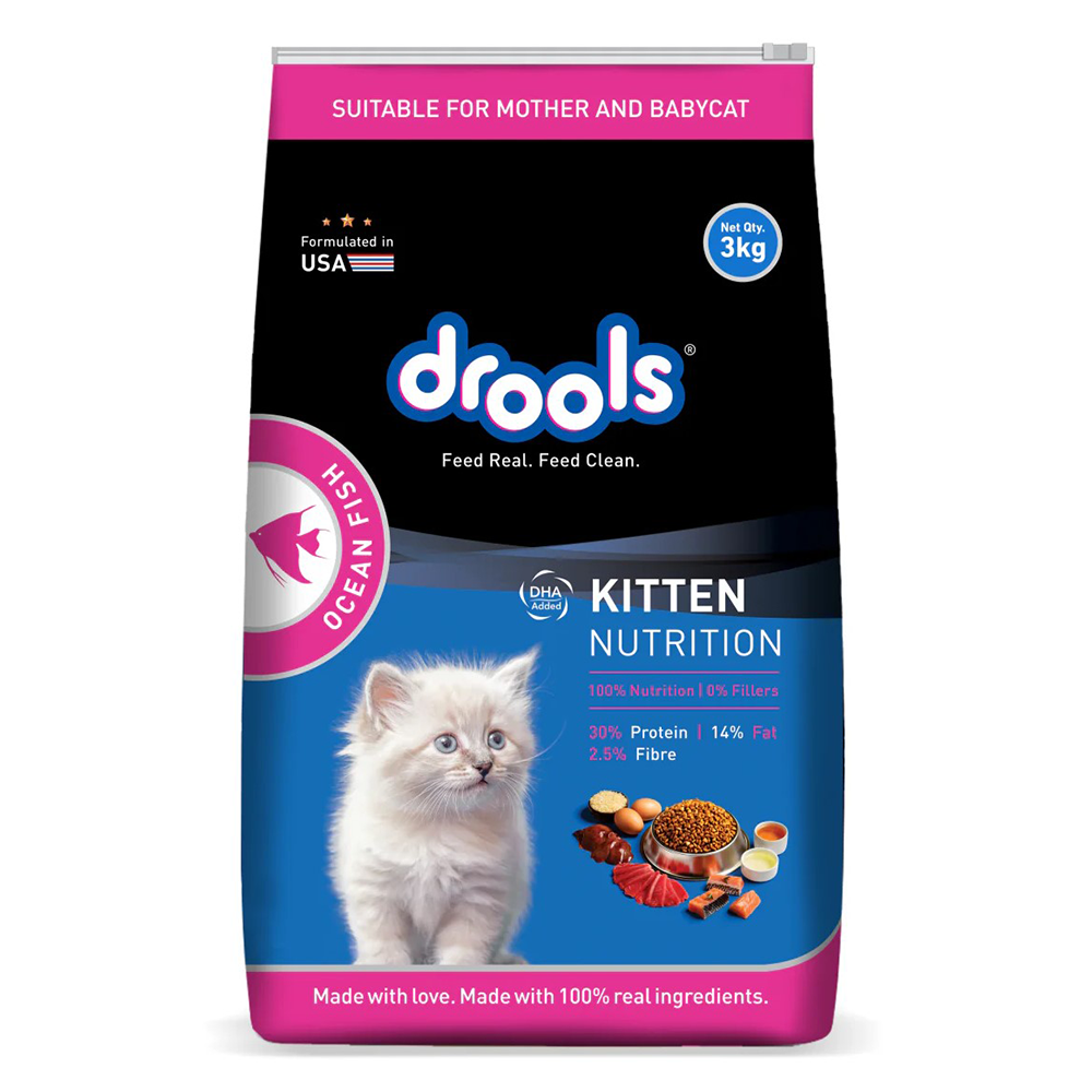 Drools Ocean Fish Kitten Cat Dry Food 3kg