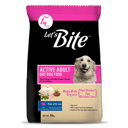 Let's Bite Active Adult Chicken Dry Dog Food (Agra)