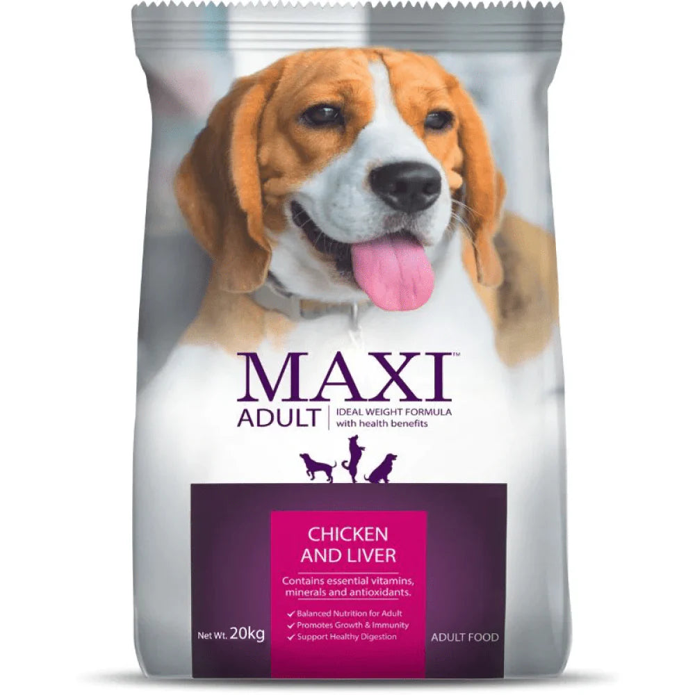 Maxi Adult Chicken and Liver Dry Dog Food