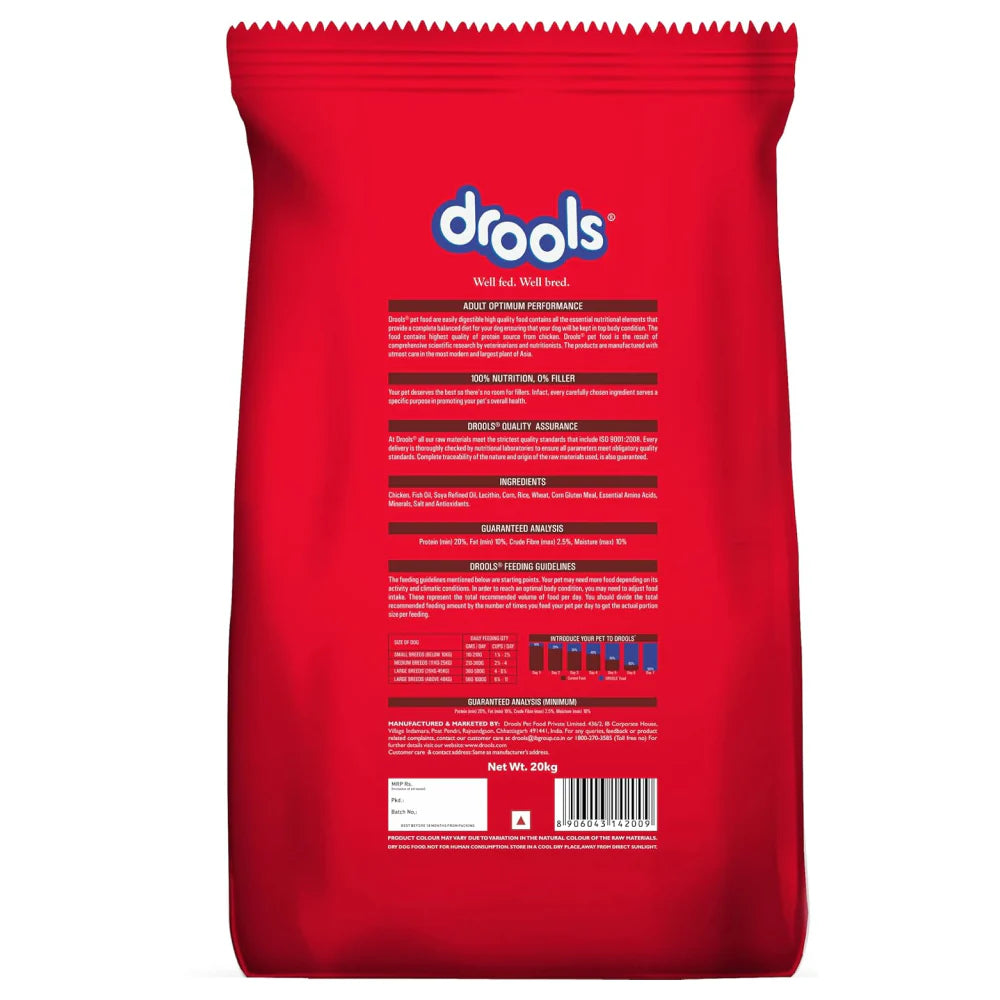 Drools Optimum Perfromance Adult Dog Dry Food (Agra)