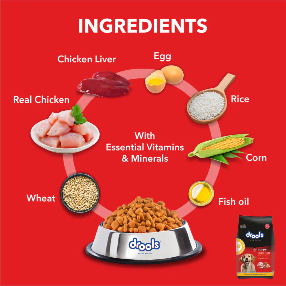 Drools Chicken And Egg Puppy Dog Dry Food 10Kg